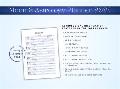 Moon Astrology Pdf Planner Moon Phases Planetary Ingresses