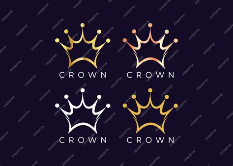 Premium Vector Minimalist Gold Crown Logo Design Vector Template Luxury Kings Crown Logo Design