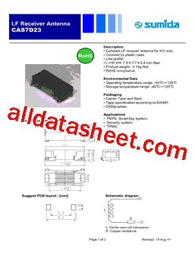 CAS7D23 722 Datasheet PDF Sumida Corporation