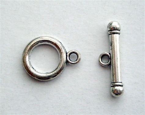 Silver Toggle Clasps Antique Silver Clasp 10 Sets Etsy Ireland