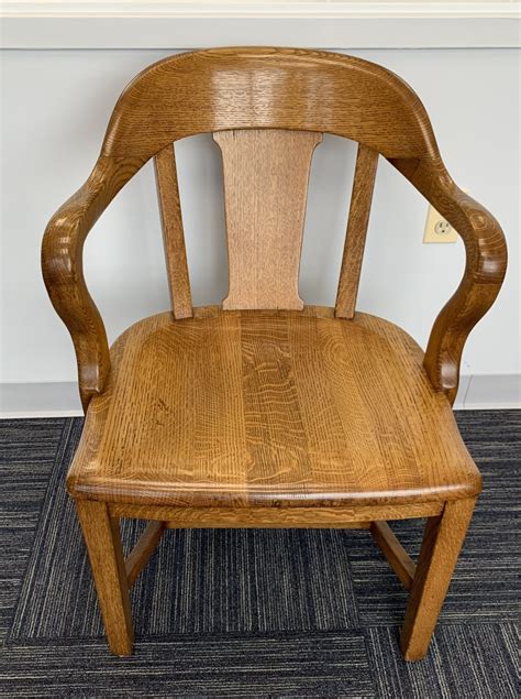 Set Of Solid Quarter Sawn Oak Office Chairs Doug Schmitt Antiques