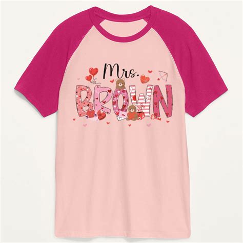 Teachergive Personalized Show My Love Teacher Raglan T Shirt Sale