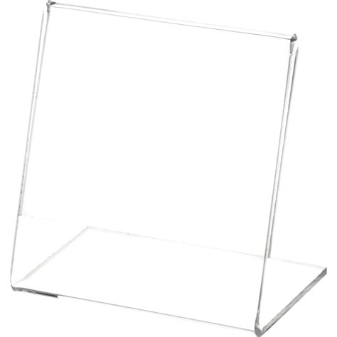 Plymor Clear Acrylic Sign Display Literature Holder Angled 35 W