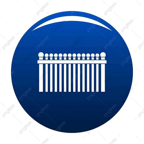 Blue Ball Clipart Vector Fence With Ball Icon Vector Blue Circle Isolated On White Background