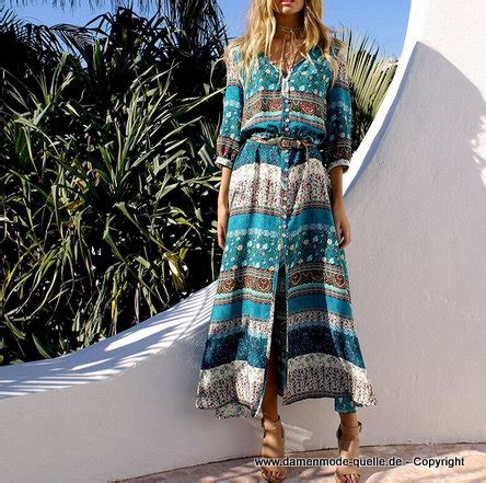 Kleider 2024 Langes Maxi Boho Sommerkleid Damenmode Günstig Online