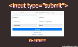 input typesubmit codigos informaticos