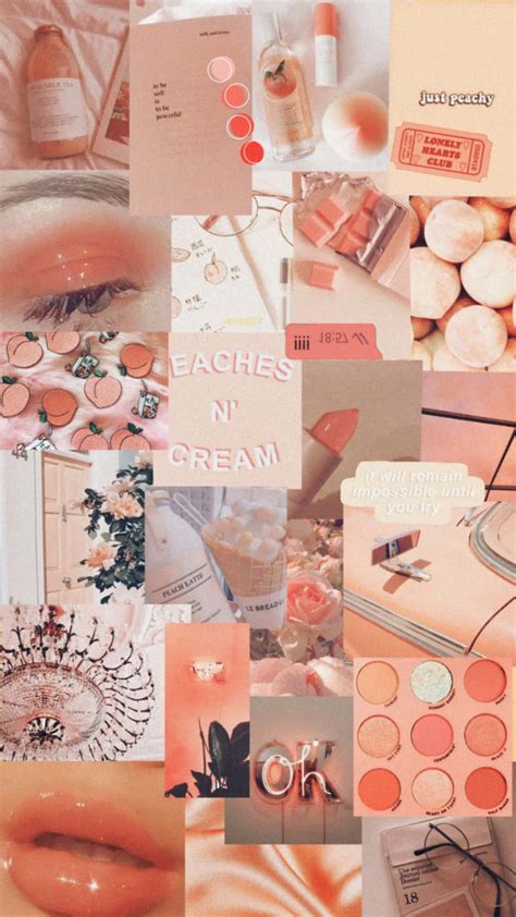 Download Orange Peach Aesthetic 1288 X 2289 Wallpaper