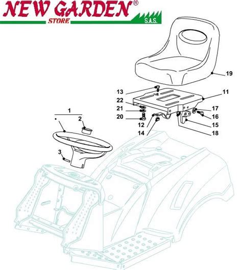 Esploso Sedile Volante Cm Pt Hd Trattorino Rasaerba Castelgard