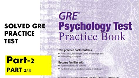 Solved Gre Psychology Practice Test Part Most Important Mcqs Of