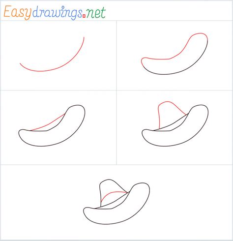 Steps How To Draw A Cowboy Hat