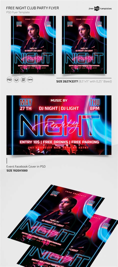 Free Night Club Flyer Template Free Psd Templates