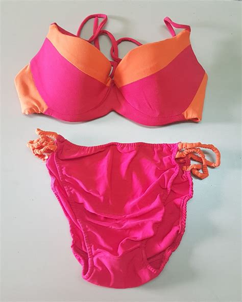 Orange Pink Bikini Set Pink Bikini Set Orange Pink Bikini Set