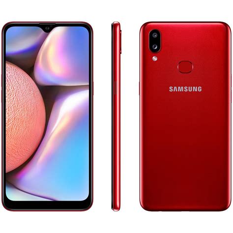 Smartphone Samsung Galaxy A10s 32gb Vermelho 4g 2gb Ram 62” Câm Dupla Selfie 8mp Galaxy