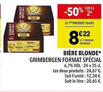 Promo Bi Re Blonde Grimbergen Format Sp Cial Chez Supeco Icatalogue Fr