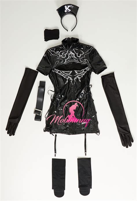 Halloween N Automata Dress And Gloves With Thigh Socks B Derivative Punk Sexy Lingerie Top