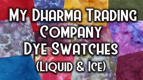 My Dharma Trading Company Liquid And Ice Dyed Swatches YouTube