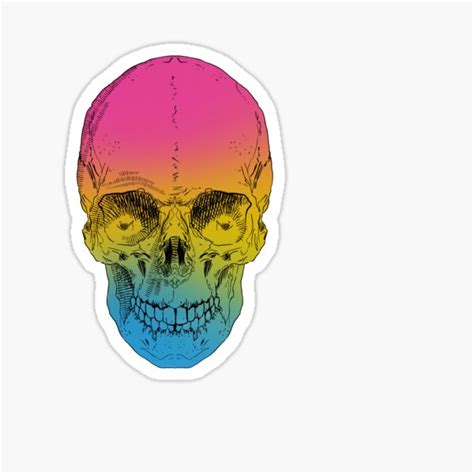 Pansexual Skull Death Sticker For Sale By Rorry Drawings Redbubble