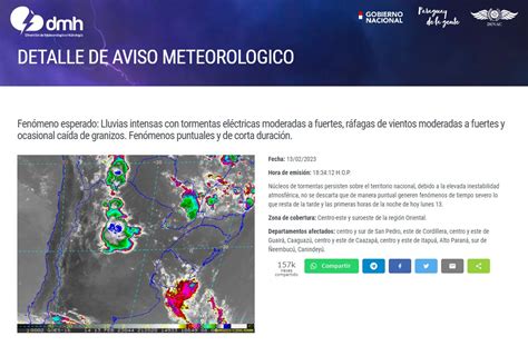 Dmh Paraguay On Twitter Aviso Meteorol Gico N Emitido