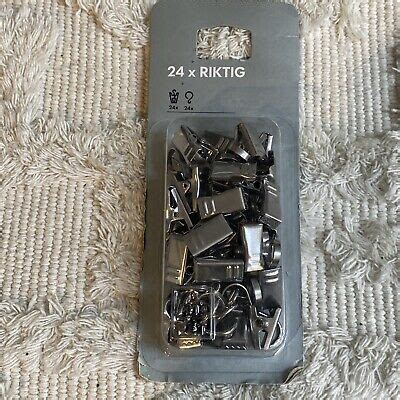 Ikea Riktig Curtain Hanging Hook With Clip Pack Ebay