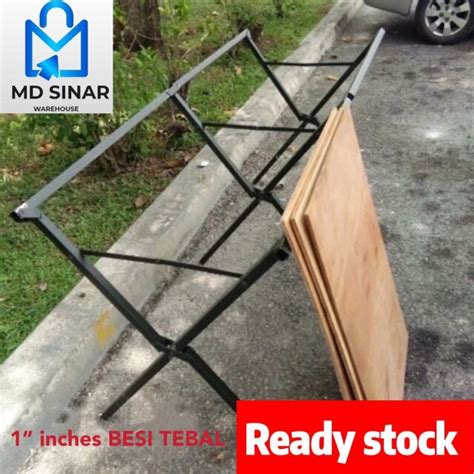 MD SINAR 1 Kaki Meja Lipat Pasar Malam Tinggi Foldable Table Rak Pasar