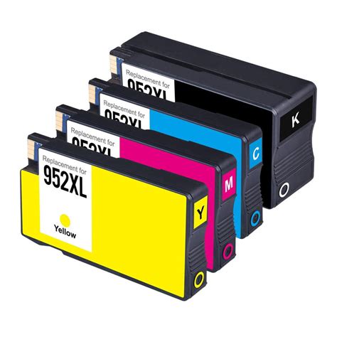 4 Pack Hp 952 952xl Ink Cartridges For Officejet Pro 7740 8200 8210 8216 8700