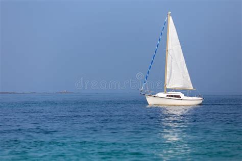 Sailboat On Calm Sea Stock Image Image Of Recreational 45237105