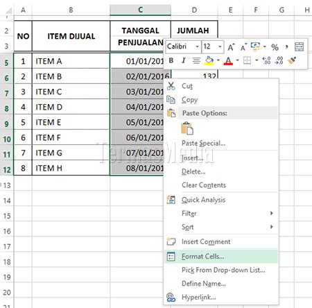 Cara Membuat Hari Dan Tanggal Otomatis Di Excel Microsoft