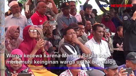 Warga Rempang Kecewa Saat Menteri Investasi Bahlil Tak Menjawab