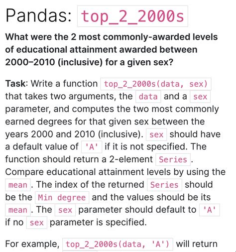 Solved Pandas Top22000s What Were The 2 Most