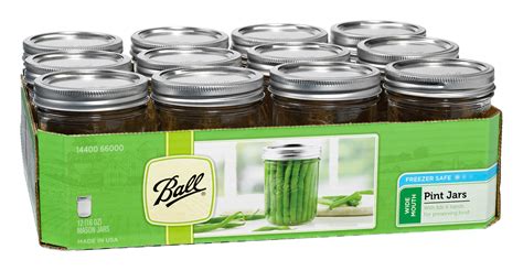 Ball Pint 32oz Wide Mouth Mason Jar 12 Pack