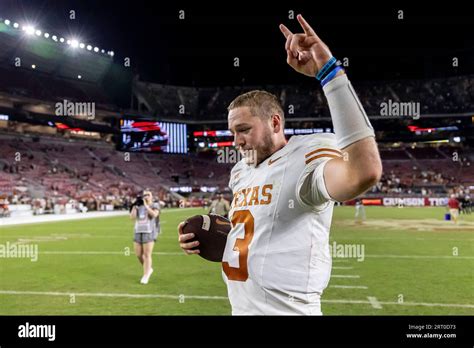 Texas Quarterback Quinn Ewers Celebrates After A Win Over Alabama