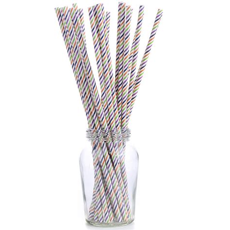 Custom Colorful Disposable Biodegradable Paper Straws Paper Drinking