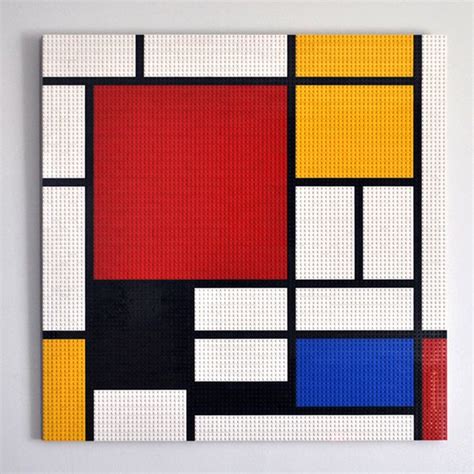 Portrait With Lego Bricks Aka Mosaic On Behance Mondrian Art Lego