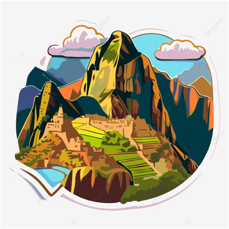 This Sticker Is A Machu Picchu Clipart Vector Machu Picchu Machu
