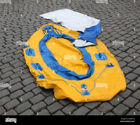 Deflated Inflatable Boat Hi Res Stock Photography And Images Alamy