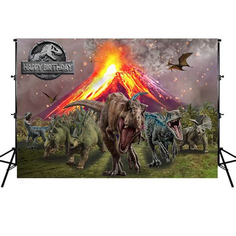 Jurassic Dinosaur Theme Birthday Photography Studio Backdrop Background