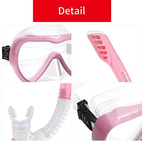 Swimstar Snorkel Set For Women And Men Anti Fog Tempered Glass Snorkel