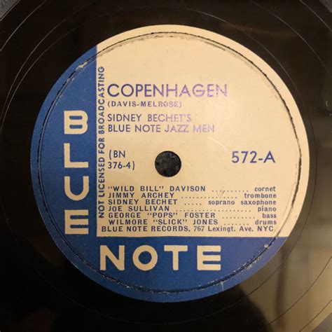 Sidney Bechet S Blue Note Jazz Men Copenhagen Shim Me Sha Wabble