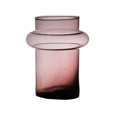 Bloemenvaas Luna Transparant Mauve Eco Glas D15 X H20 Cm