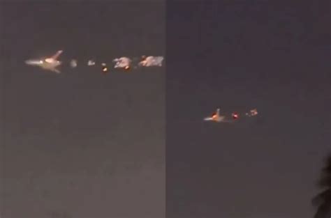 [watch] Boeing Plane Catches Fire Midair