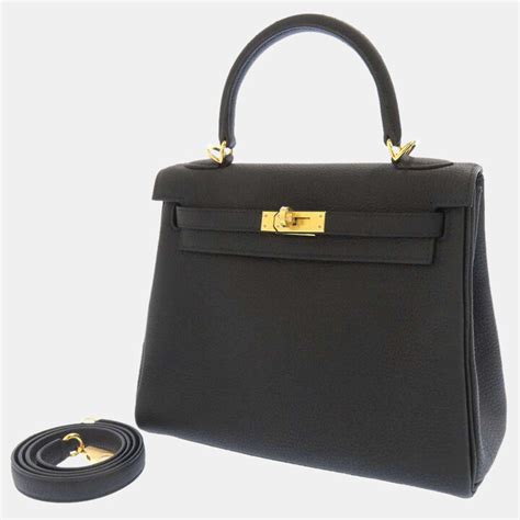 Hermes Black Togo Leather Gold Hardware Kelly 25 Retourne Bag ShopStyle