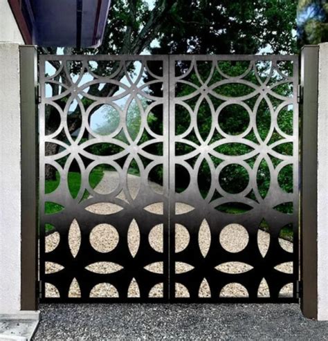 Laser Cut Artistic Circular Design Wrought Iron Pool Gate Etsy