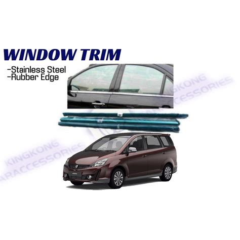 Proton Exora Window Trim Chrome Lining Door Belt Moulding Stainless