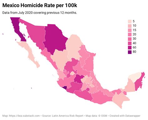 Two Maps On Mexico S Security Situation August