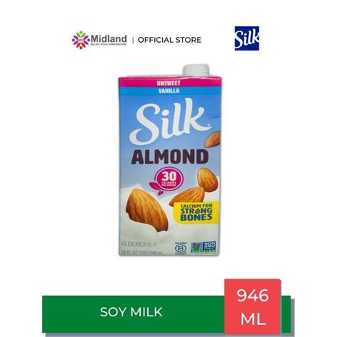 Silk Pure Almond Milk Vanilla Unsweetened 946ml Lazada Ph