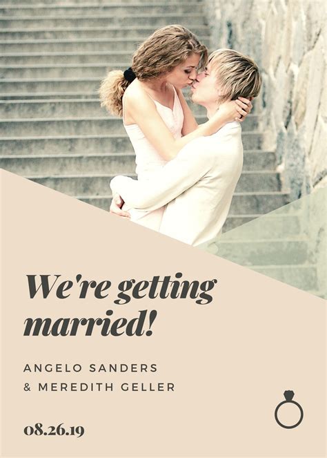 Free, custom printable wedding announcement templates | Canva