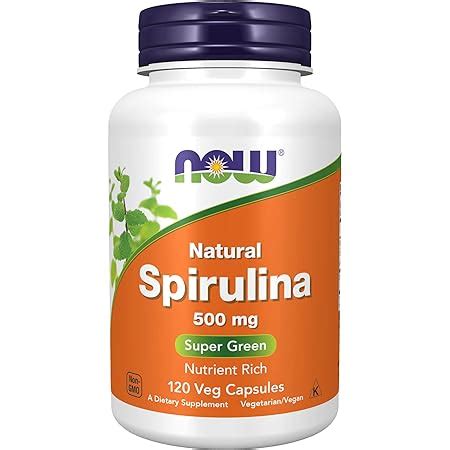 Amazon Now Supplements Certified Organic Spirulina Mg