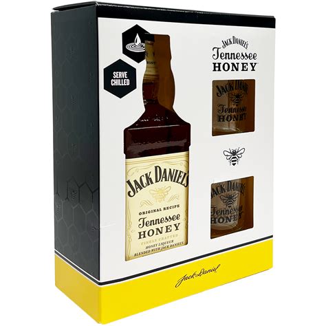 Jack Daniel S Tennessee Honey Liqueur Gift Set With Rock Glasses