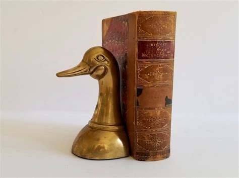 Solid Brass Duck Head Bookend Etsy Bookends Vintage Brass Solid Brass