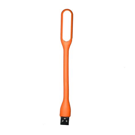 Mini Luminária Luz Lampada Led Abajur Notebook Usb Flexível Laranja 1